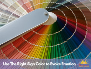 a color wheel to choose complimentary colors for sign and specialty screen printing logo