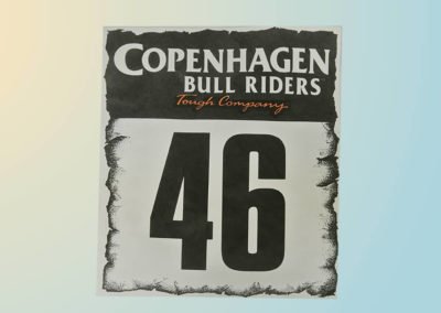 Copenhagen Bull Rider Placard on Tyvek