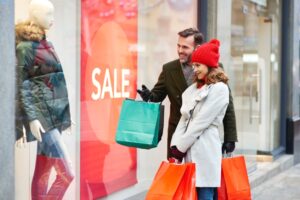 Shoppers and point of purchase display